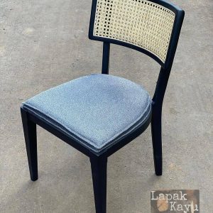 Black Grey Rattan Chair