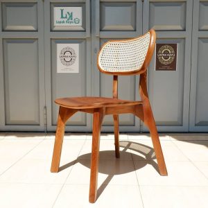Rattan Chair Dark Brown Doff
