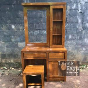 Dressing Table Minimalis Dark Brown