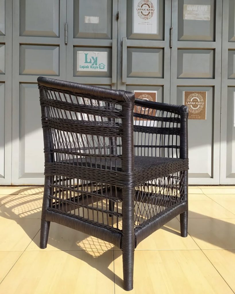 Rattan Chair Black Yosi