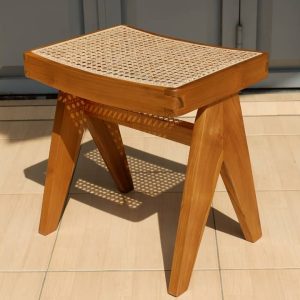 Stool Rattan Walnut Doff